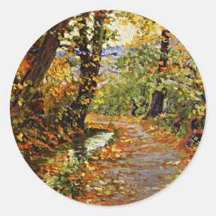 Egon Schiele - Winding Brook Ronde Sticker