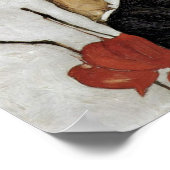 Egon Schiele - zelf-portret met fruitlantern Poster (Hoek)