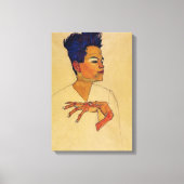 Egon Schiele Zelfportret Canvas Print (Voorkant)