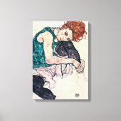 Egon Schiele Zittend Vrouw Canvas Print (Voorkant)