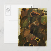Egon Schiele- Zonnebloemen Briefkaart (Voorkant / Achterkant)