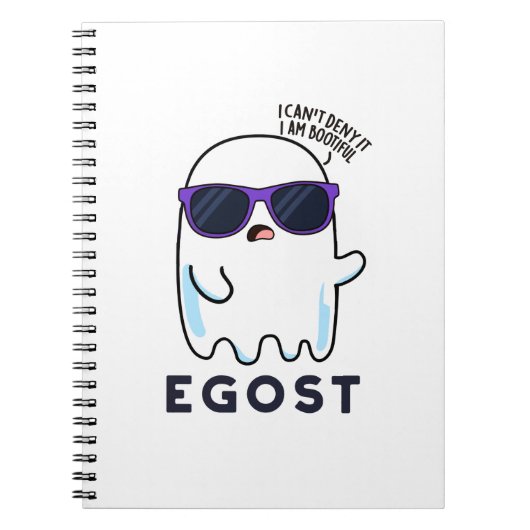 Egost Funny Halloween Ego Ghost Pun Notitieboek (Voorkant)