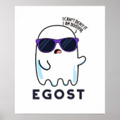 Egost Funny Halloween Ego Ghost Pun Poster (Voorkant)