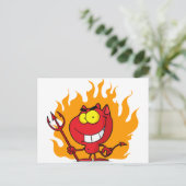 egreneringsduivel met Pitchfork Briefkaart (Staand voorkant)