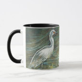 Egret Bird Water Art Mok (Links)