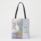 Egret canvas tas (Voorkant)