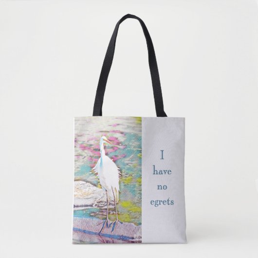 Egret canvas tas (Voorkant)