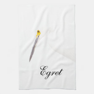Egret headshot theedoek