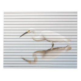 Egret op stille vijver notitieblok