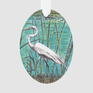 Egret Ornament