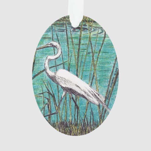 Egret Ornament (achterkant)