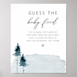 EGRET Rustic Leisteen Blauwe Raad de Babyvoeding G Poster