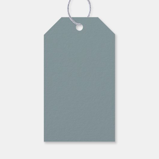 EGRET Slate Blue Pine Tree Dank je Labels Cadeaulabel (Achterkant)