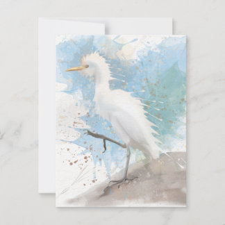 Egret watercolor briefkaart