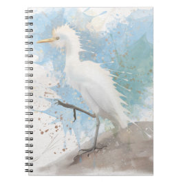 Egret watercolor  notitieboek