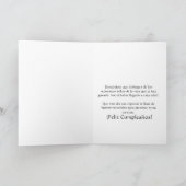 Egret white bird Papa Espagnol Carte d'anniversair (Intérieur)