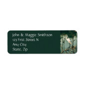 Egret White Bird Willife Natuur Custom Label (Voorkant)
