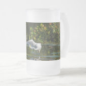 Egret Wing Exam Frosted Glass Beer Mug (Devant droit)
