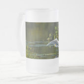 Egret Wing Exam Frosted Glass Beer Mug (Devant gauche)