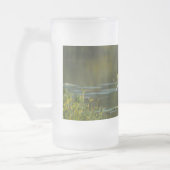 Egret Wing Exam Frosted Glass Beer Mug (Gauche)