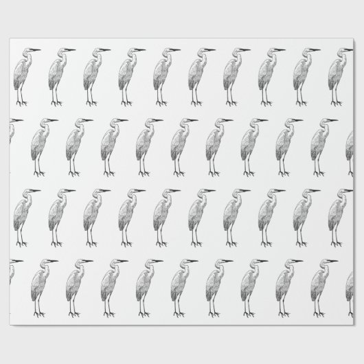 Egrets Pattern Cadeaupapier (Vlak)