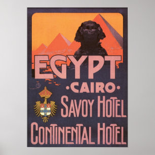 Egypt Cairo Savoy Hotel Poster