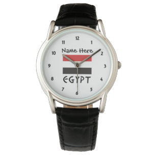 Egypt Egyptische Vlag Persoonlijk Horloge