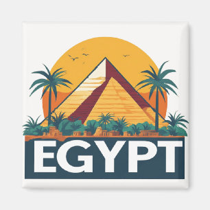Egypt Familie Reis Aandenken Voor Gedeelde Herinne Magneet