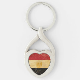 Egypt Flag  Grunge Metal Sleutelhanger
