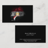 Egypt flag visitekaartje (Voorkant / Achterkant)