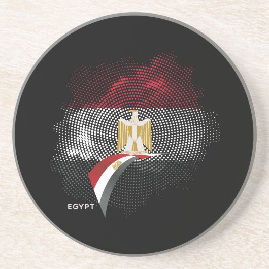 Egypt flag zandsteen onderzetter (Voorkant)