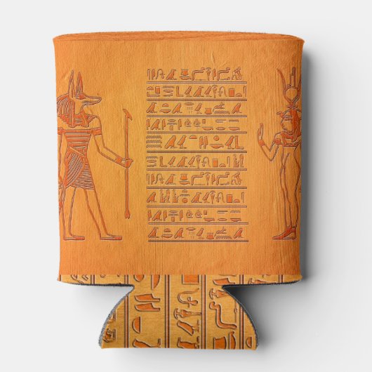 Egypt Goddess Hathor en God Anubis Blikjeskoeler (Achterkant)