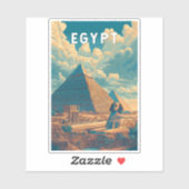 Egypt Illustration Travel Art Vintage Sticker (Vel)