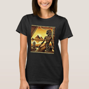Egypt Koningin Balkon Kat Nijl Zonsondergang Poste T-shirt