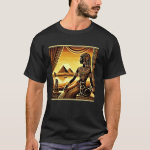 Egypt Koningin Balkon Kat Nijl Zonsondergang Poste T-shirt