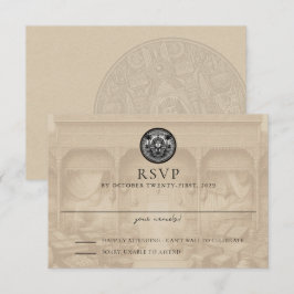 Egypt Passport Wedding Response Card RSVP Kaartje