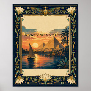 Egypt Reisposter Waar de Nijl Eeuwigheid Ontmoet Poster