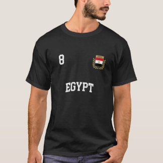Egypt Team Sports Number 8 Soccer Egyptian Flag T-shirt