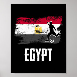 Egypt Vlag Jersey Egyptisch Voetbalteam Egyptisch Poster