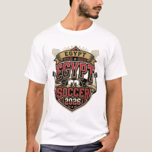 Egypt Voetbal 2026 Voetbal Vet Land Typografie G T-shirt