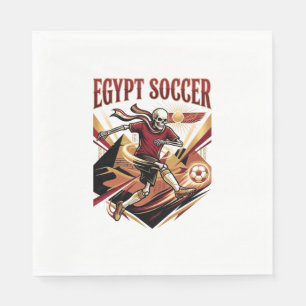 Egypt Voetbal Skelet Aanvaller Naties Premium Spor Servet