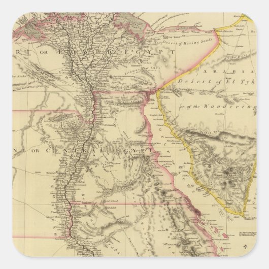 Egypte 15 vierkante sticker (Voorkant)