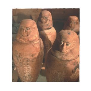 Egypte, 26e dynastie Canopische vazen gevonden in Notitieblok