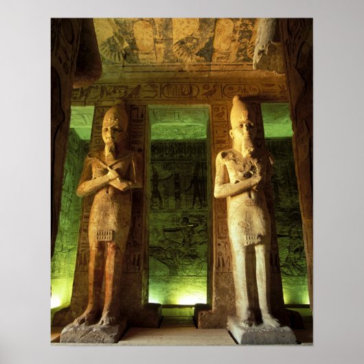 Egypte, Abu Simbel, standbeeld van Ramesses II, Poster (Voorkant)