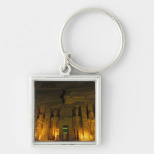 Egypte, Abu Simbel, Verlichte gevel van Kleine Sleutelhanger