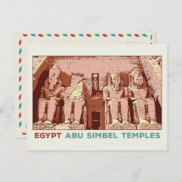 Egypte, Abu Simbel voorbeeld Briefkaart