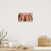 Egypte, Abu Simbel voorbeeld Briefkaart Poster (Keuken)