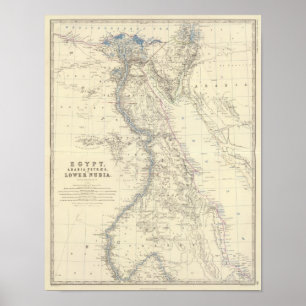 Egypte, Arabië Petraea, Nubia Poster
