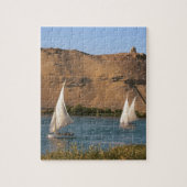 Egypte, Aswan, Nile River, Felucca-zeilboten, Legpuzzel (Verticaal)