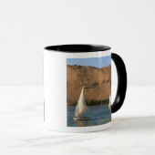 Egypte, Aswan, Nile River, Felucca-zeilboten, Mok (Voorkant rechts)